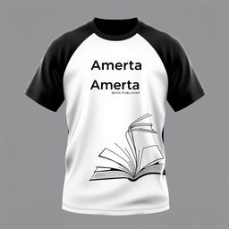 A stylish and modern t-shirt design for Amerta Media, a book publisher