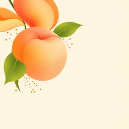 An abstract design featuring a peach theme, incorporating soft curves and vibrant hues of orange and blush pink