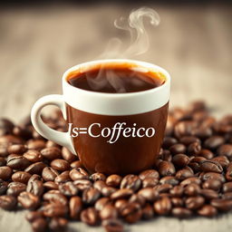 A beautifully crafted coffee cup filled with steaming rich brown coffee