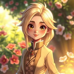 A stunning and detailed portrait of a character with a vibrant background