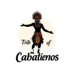 A logo design for the 'Tribe of Cabrareños' representing the Ati-atihan Festival