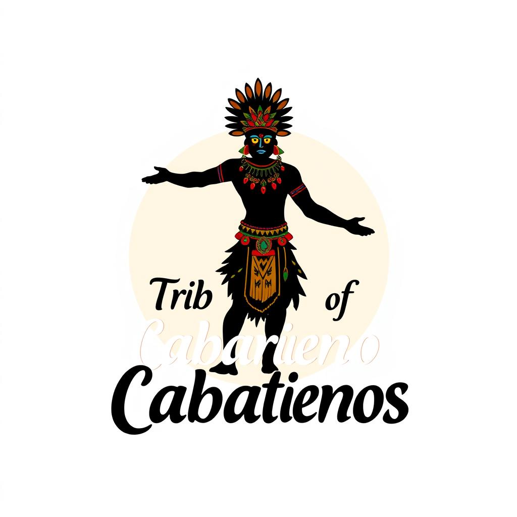A logo design for the 'Tribe of Cabrareños' representing the Ati-atihan Festival