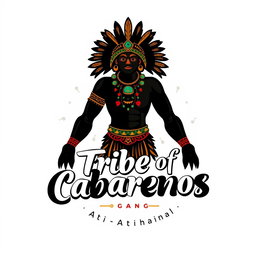 A logo design for the 'Tribe of Cabrareños' representing the Ati-atihan Festival