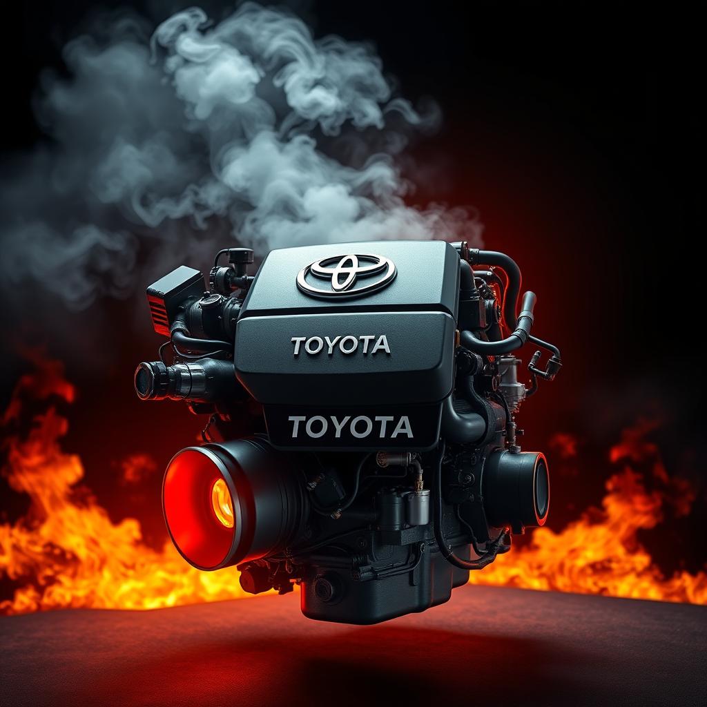 A vertical book cover design showcasing a realistic internal combustion engine specifically designed for hybrid vehicles