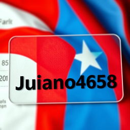 An identification card featuring the name 'Juano4658' prominently displayed in bold letters