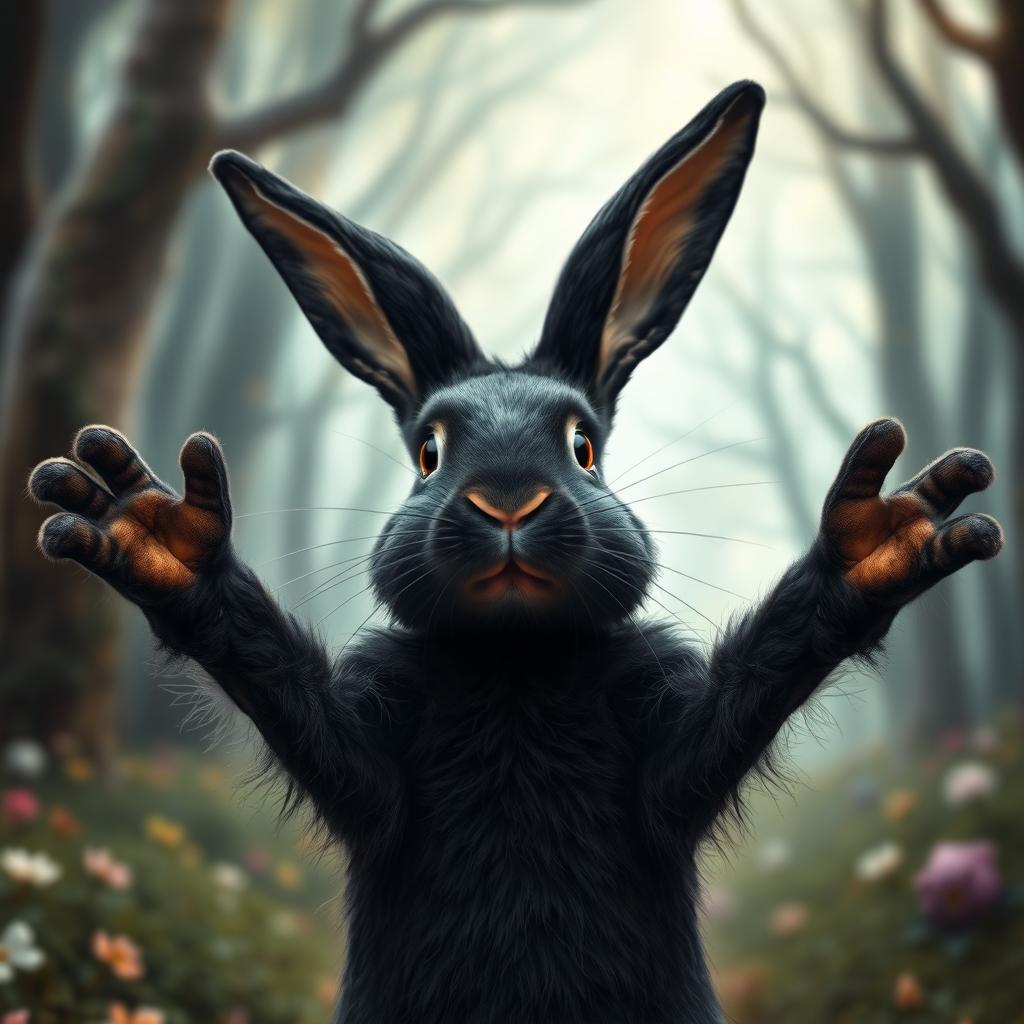 Dynamic Black Rabbit: Embrace Creativity!