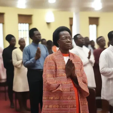 The activeness during the prayer service was evident in the devoted worshipers.