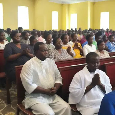 The activeness during the prayer service was evident in the devoted worshipers.