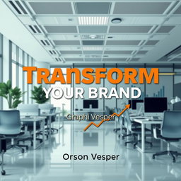 A flat cover design set in a realistic modern office environment that conveys professionalism and innovation