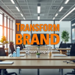 A flat cover design set in a realistic modern office environment that conveys professionalism and innovation