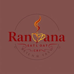 A modern logo design for 'Ranjana Restaurant and Cafe', featuring elegant typography in a sophisticated font