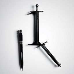 A striking image featuring the number '1' as the central focus, accompanied by an elegant sword positioned artfully beside it