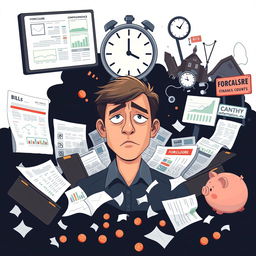 An illustrative concept piece depicting the theme of 'The Cost of Ignorance: Impact of Information Illiteracy on Financial Decisions'