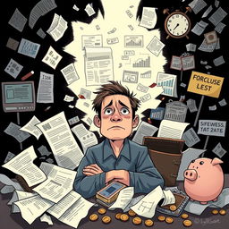 An illustrative concept piece depicting the theme of 'The Cost of Ignorance: Impact of Information Illiteracy on Financial Decisions'