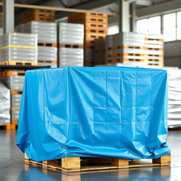A highly detailed and functional design concept of a reusable waterproof pallet and load cover