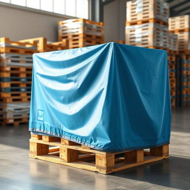A highly detailed and functional design concept of a reusable waterproof pallet and load cover