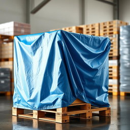 A highly detailed and functional design concept of a reusable waterproof pallet and load cover