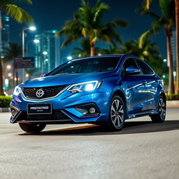 A sleek and sporty Proton Satria Neo CPS, showcasing its aerodynamic curves and modern design