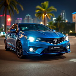 A sleek and sporty Proton Satria Neo CPS, showcasing its aerodynamic curves and modern design