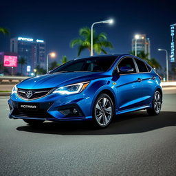 A sleek and sporty Proton Satria Neo CPS, showcasing its aerodynamic curves and modern design