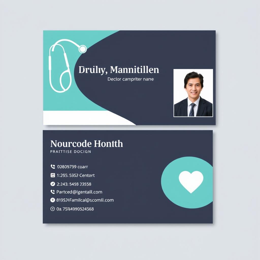 A professional business card design for a family medicine doctor
