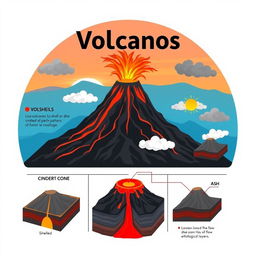An informative visual representation about volcanoes