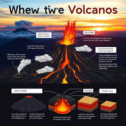 An informative visual representation about volcanoes