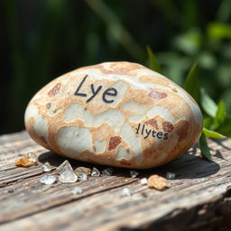 An attractive and captivating image of a Lye stone, showcasing its natural beauty and unique texture