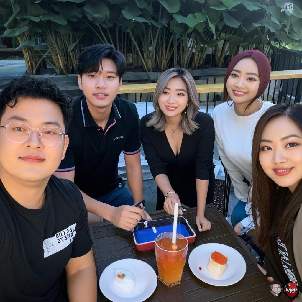 delete the image of the 3 people in the back