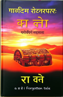 A captivating book cover for a Hindi novel titled "गुप्त खज़ाना: एक भूली हुई दास्तां" (Hidden Treasure: A Forgotten Tale)