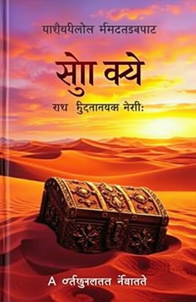 A captivating book cover for a Hindi novel titled "गुप्त खज़ाना: एक भूली हुई दास्तां" (Hidden Treasure: A Forgotten Tale)