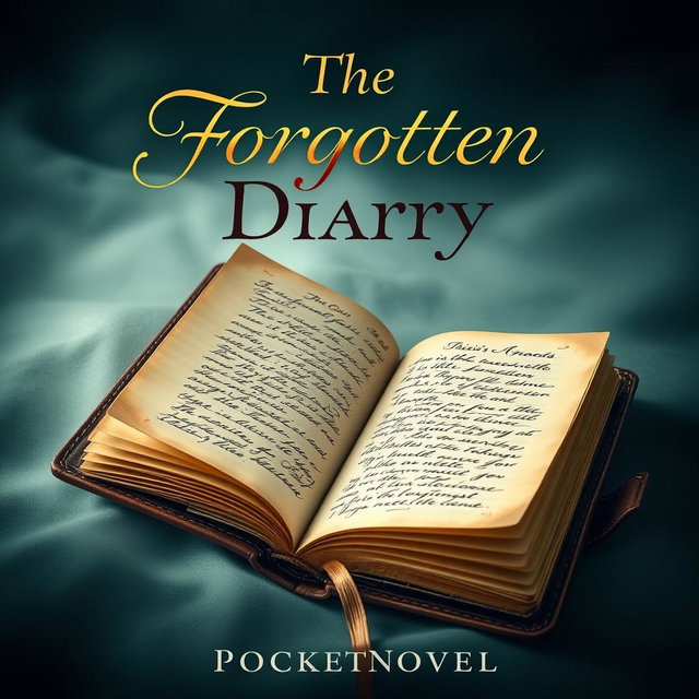 A visually striking book cover for a pocket novel titled 'The Forgotten Diary'