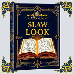 A captivating book cover design featuring an ornate depiction of an ancient Islamic law book