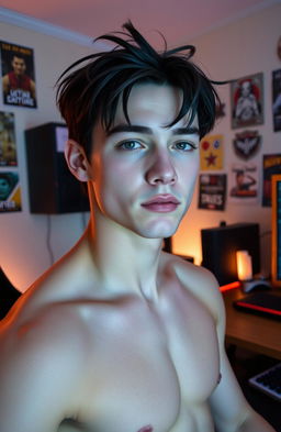 A young adult male with an athletic build, indicative of years of playing casual sports