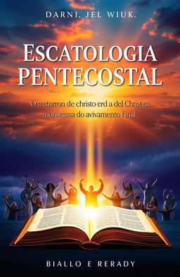A visually captivating book cover design for 'Escatologia Pentecostal: O Retorno de Cristo e a Promessa do Avivamento Final'