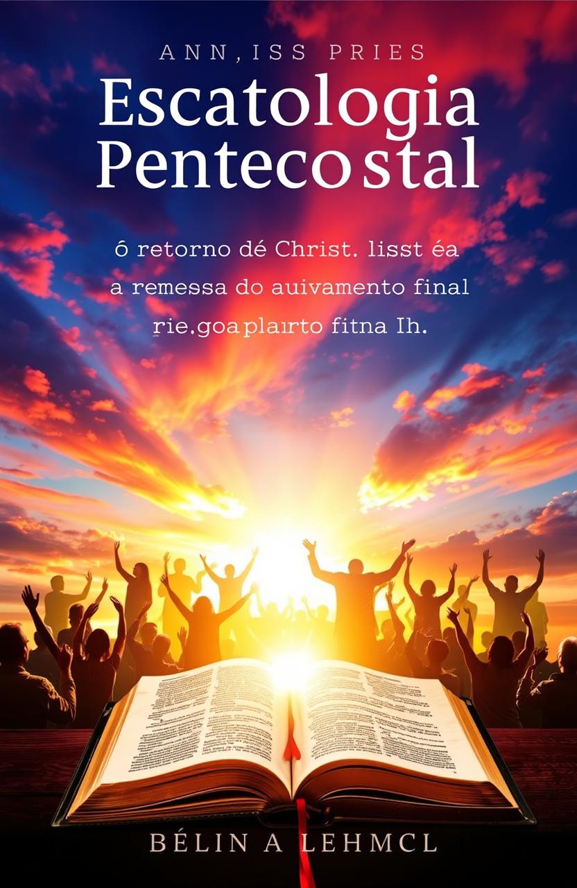 A visually captivating book cover design for 'Escatologia Pentecostal: O Retorno de Cristo e a Promessa do Avivamento Final'