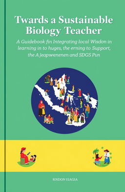 A cover design featuring a color palette of green, sky blue, navy blue, and yellow