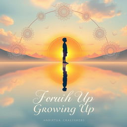 A beautiful and inspiring book cover design depicting the spiritual journey of a child growing up