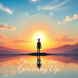 A beautiful and inspiring book cover design depicting the spiritual journey of a child growing up