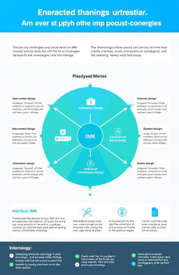 A visually engaging infographic that illustrates paradigms in interfaces and their relationship in Information and Knowledge Management (IMK)