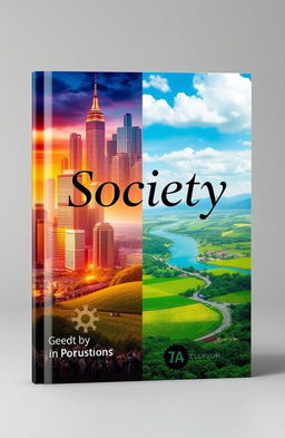 A visually captivating book cover design featuring the title 'Society' prominently displayed in an elegant font