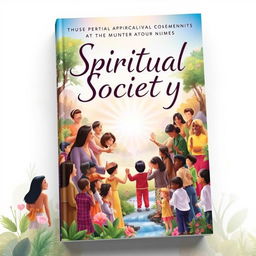 An inspiring and visually rich book cover design focused on the spiritual themes within society