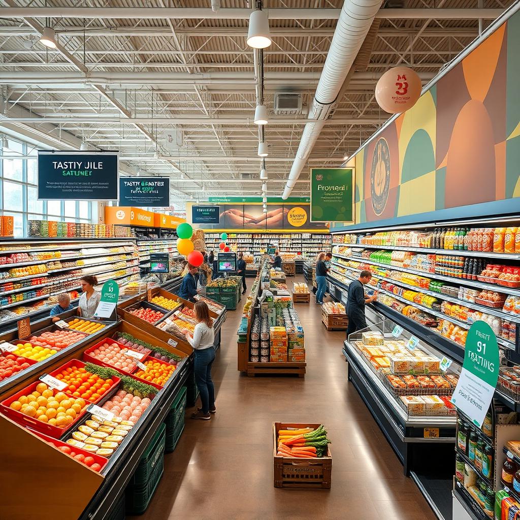An ideal supermarket showcasing the best features for a delightful shopping experience