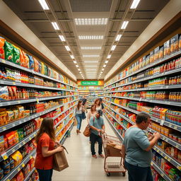 Wide and inviting supermarket aisles showcasing the best products available