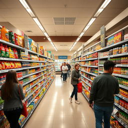 Wide and inviting supermarket aisles showcasing the best products available