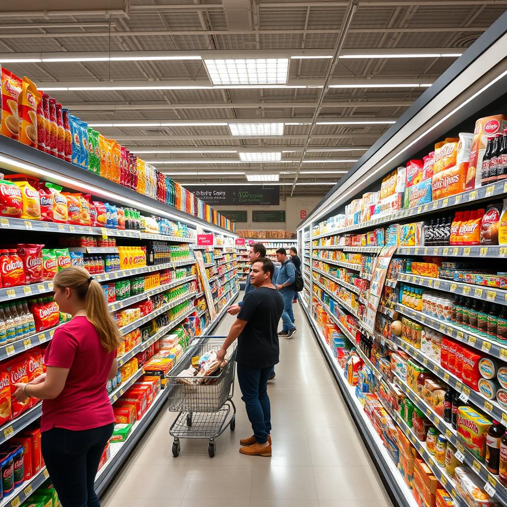 Wide and inviting supermarket aisles showcasing the best products available