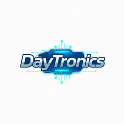 A logo design for "DayTronics" that captures the essence of electronic technology