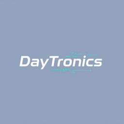 A modern logo for 'DayTronics' centered around an electronics theme