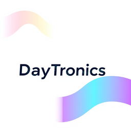 A logo design for 'DayTronics' that creatively incorporates electronic components such as circuit boards, resistors, and microchips