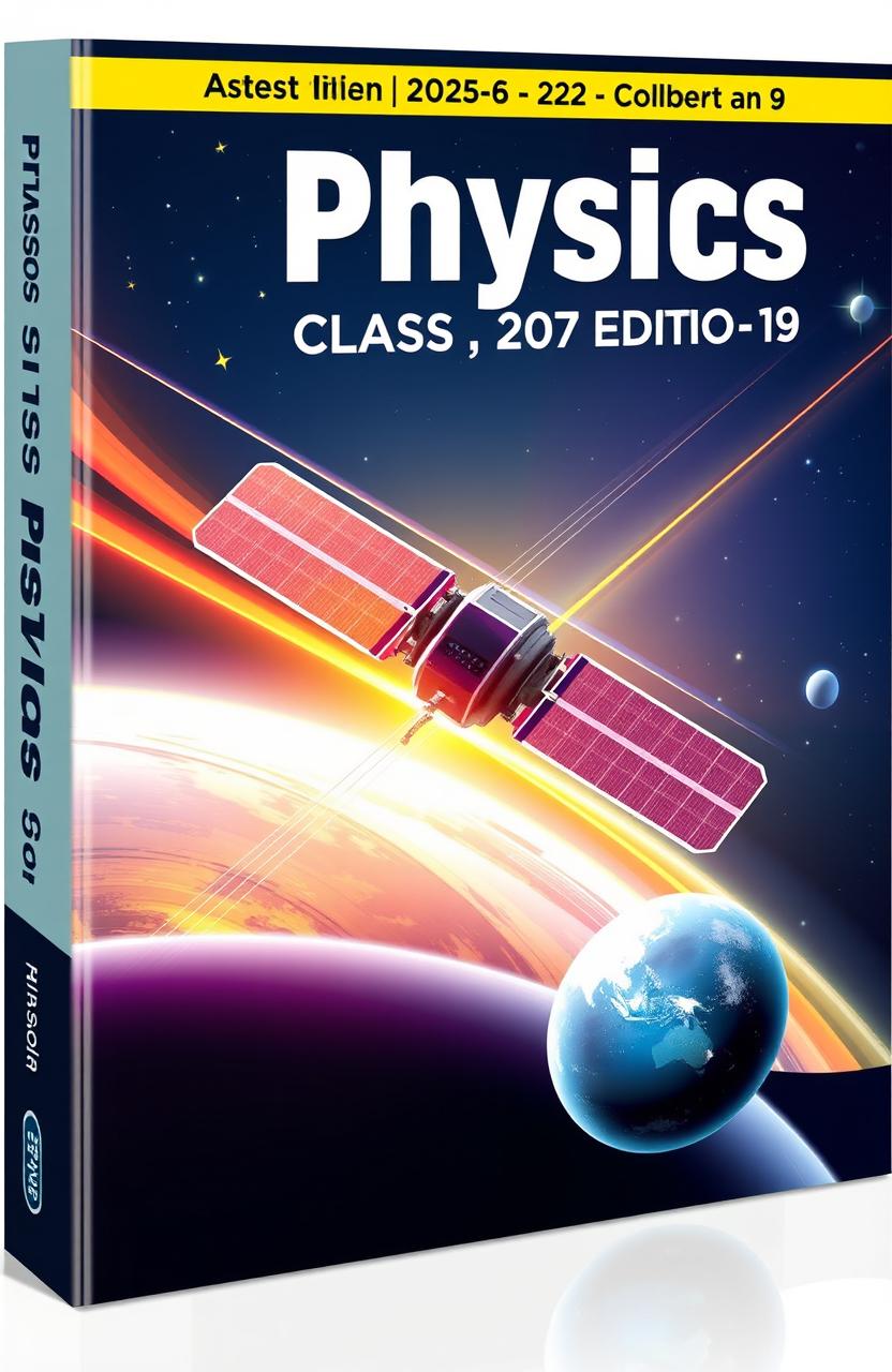 A modern book cover design for a class 9 Physics textbook